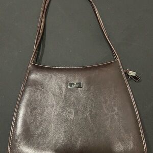 Vintage Gucci Brown Leather Shoulder Bag
